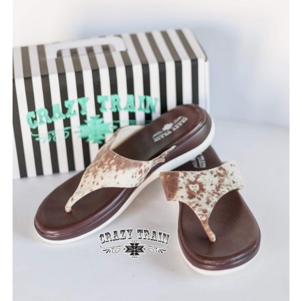 Cowhide sandals